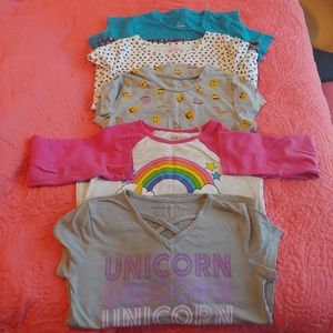 Lot of 5 girls shirts